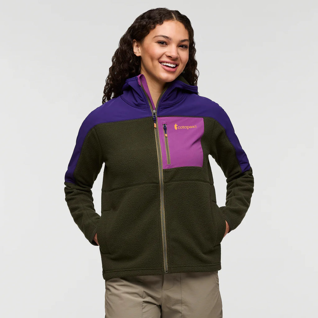 Polar Damski Abrazo Fleece Full-Zip Jacket, Black Violet and Woods