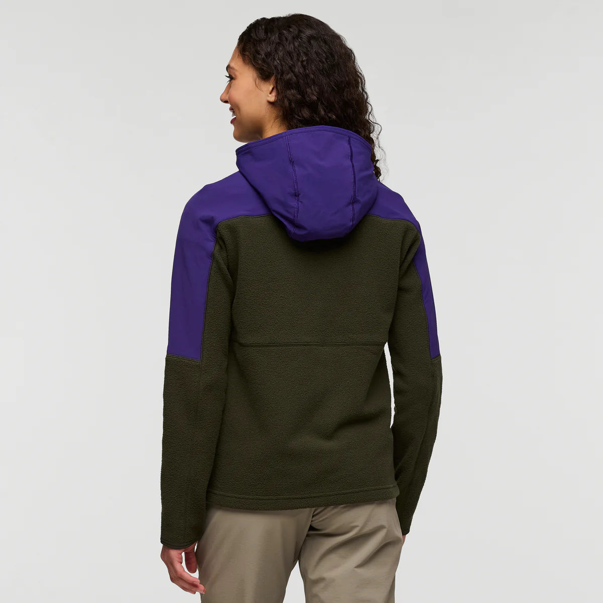 Polar Damski Abrazo Fleece Full-Zip Jacket, Black Violet and Woods